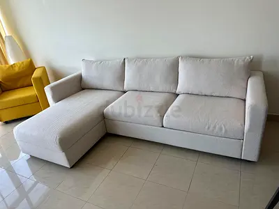 Ikea vimle L shape sofa bed Beige