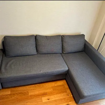 Grey L-shaped 3-seater Sofa with Chaise - Good Condition