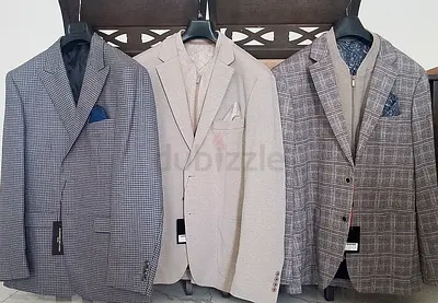 Three Mens Blazers / Casual Suit Jackets - Grey  Beige Mix, New with Tags