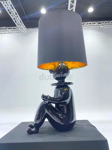 Black Clown Sculptural Table Lamp from Marina Home