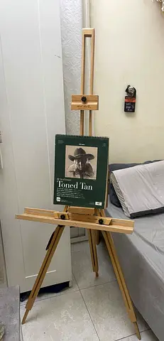 Adjustable Wooden Artist Easel with Paper Holder