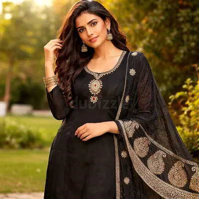 Black Paisley 3-Piece Set Dress