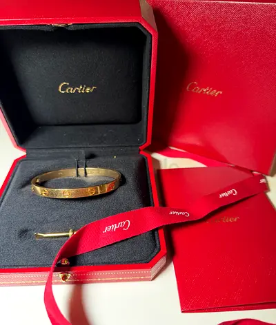 100% Authentic Cartier LOVE Bracelet – Classic Model (Size 18, Yellow Gold)