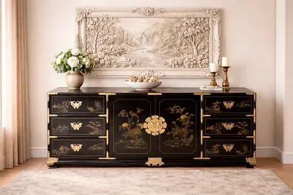 Korean cabinet solid wood