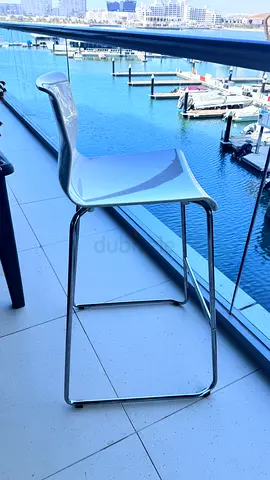 Ikea Acrylic Bar Stool with Chrome Fram