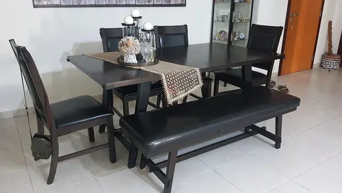 Elegant Dining Table Set with Bench