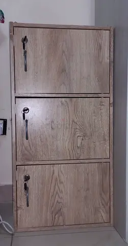 3 door storage cabinet