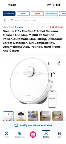 6month - Dreame L10s Pro Robot Vacuum  Mop (7,000 Pa) - White