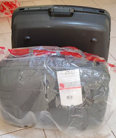Hard Shell Suitcase Set - Large and Carry-On (New, Grey)