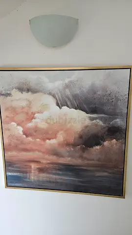 Hand painted Clouds Oil Painting with Frame
