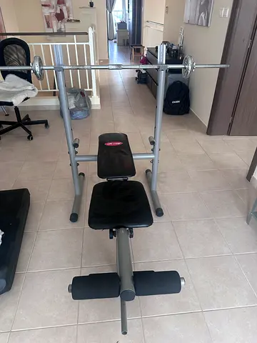 Workout Bench and Dumbell set