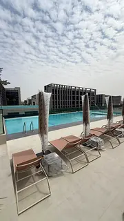 1BHK, first tenant, in Aljada | Equipped with home appliances | Balcony | Gym | Swimming pool | Park