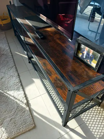 Industrial Metal and Wood TV Stand / Entertainment Unit - Good Condition