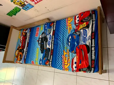 Kids single bed frame with mattress