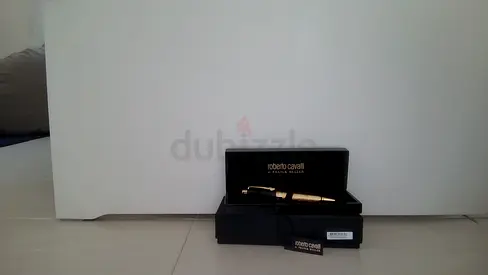 Roberto Cavalli by Franck Muller Gold  Black Ballpoint Pen – Brand New