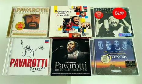 6 Luciano Pavarotti Music CD’s