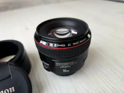 Canon EF 50mm L f1.2 USM prime lens never used.