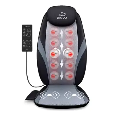 Full Back Shiatsu Massage Seat Cushion with Heat and Vibration