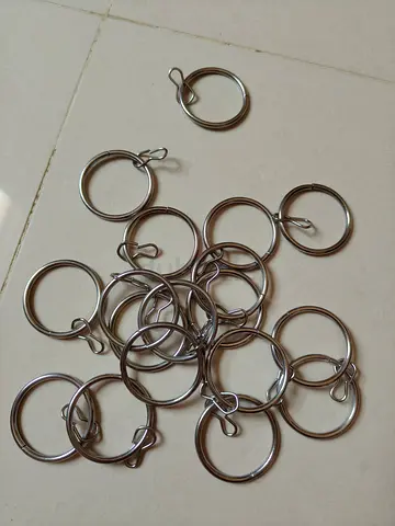 Silver curtain rings