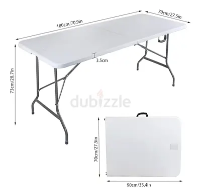 Folding Table 180cm – Heavy Duty – Portable with Handle