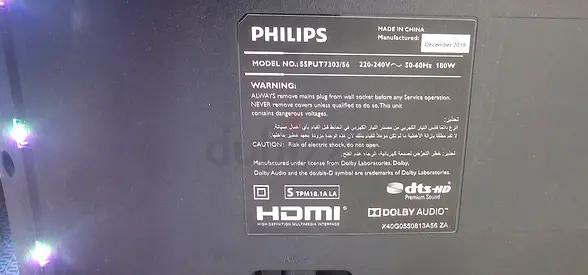Philips Flat Panel TV (model 55PUH7101/88) - Good Working Condition