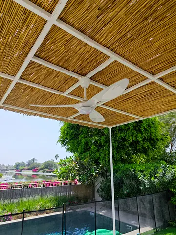 Brand new outdoor ceiling fan - 3-blade white patio fan