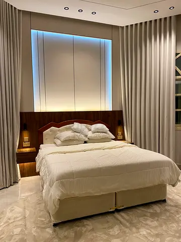 King Size Bed with Headboard and Mattress - Good Condition