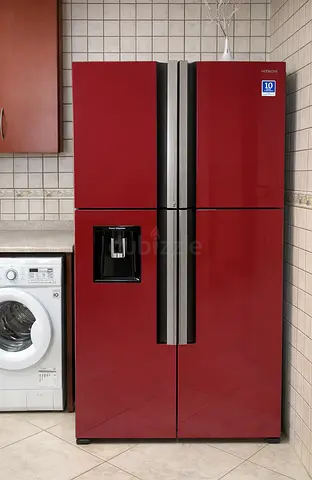 Hitachi 540L French Door Red Fridge (Modern design)