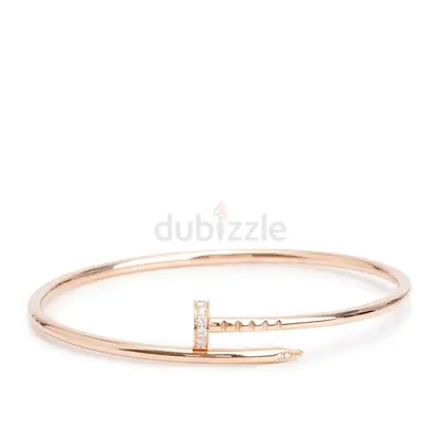 Authentic 2025 18k Rose Gold Juste Un Clou Diamond Bracelet, Small Model, Size 16