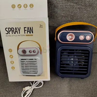 Portable Mini Spray Fan / Air Cooler - Compact Rechargeable