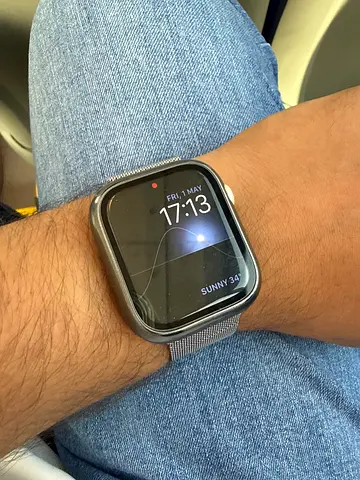 Apple Watch series 9 — 45mm Starlight aluminum with Starlight Sport band