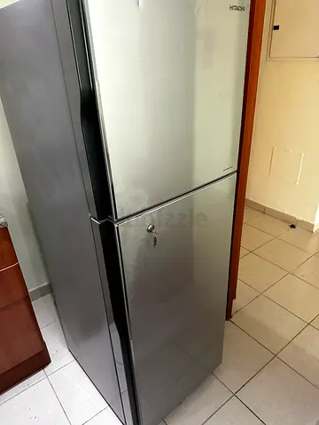 Hitachi Silver Double-Door Refrigerator - Good Working Condition