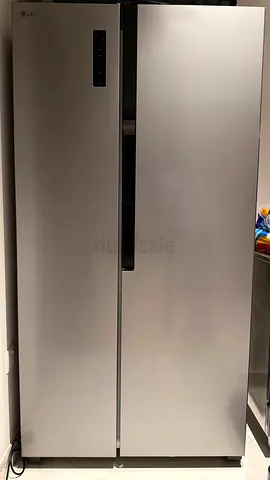 LG Side-by-Side Refrigerator - Silver, Good Condition