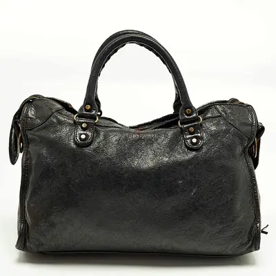 Authentic Balenciaga Classic City Black Leather Bag