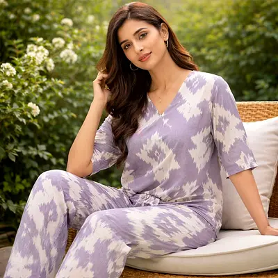 Lavender Patterned Co-ord Set