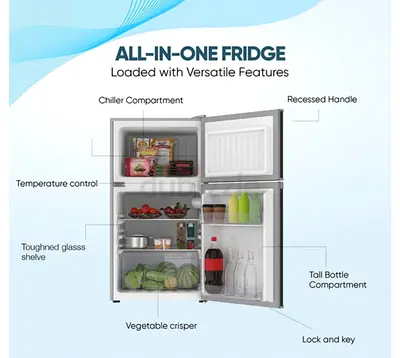 Compact Top-Freezer Fridge - All-in-One, Good Condition