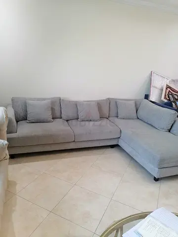 L shapes gray sofa for sale
