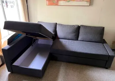 L shape sofa bed with storage Ikea model FRITHEN