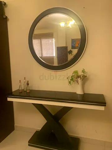 Console table with mirror