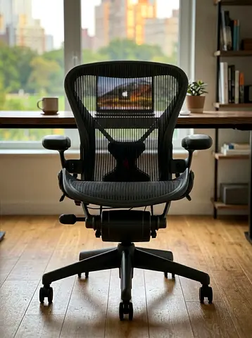 Herman Miller Aeron Style Ergonomic Office Chair - Black Mesh