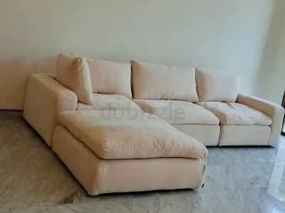 Marina home feather 🪶 filled modular sofa with ottoman
