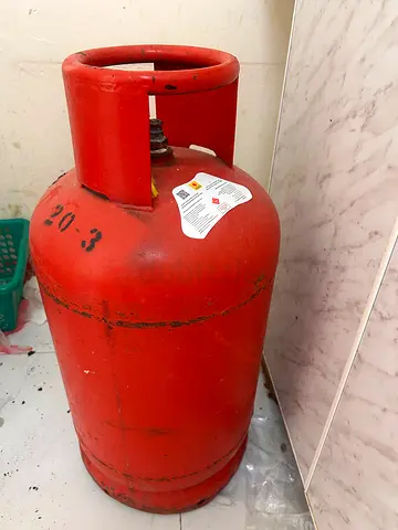 Used LPG Gas Cylinder (Red) - Good Condition