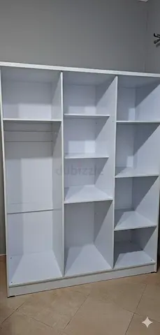 White freestanding wardrobe / shelving unit — brand new