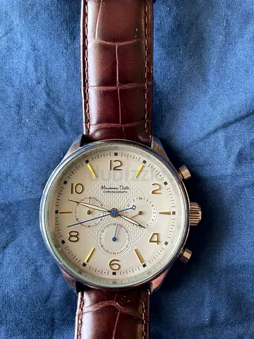 Mens Maurice Dehli Chronograph Watch with Brown Leather Strap