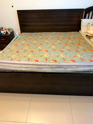 Bed with storage and dressing table for sale
