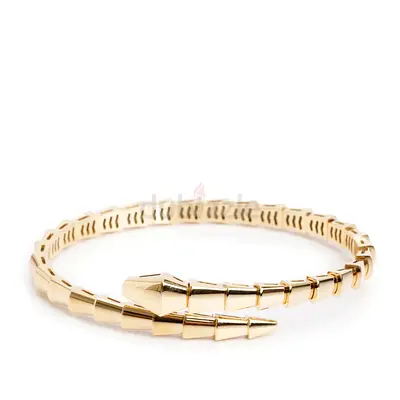 Authentic BVLGARI 18k Yellow Gold Serpenti Viper Bracelet, Size M