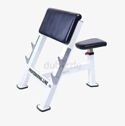Preacher Curl Bench / Arm Support Bench - Adjustable Seat, Good Condition