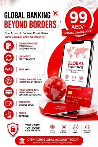 Global Banking Account Setup Flyer - Promotional Poster (Digital)
