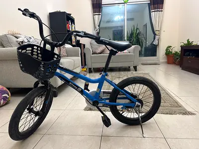 Kids 16-inch Blue Bicycle with Front Basket - Good Condition