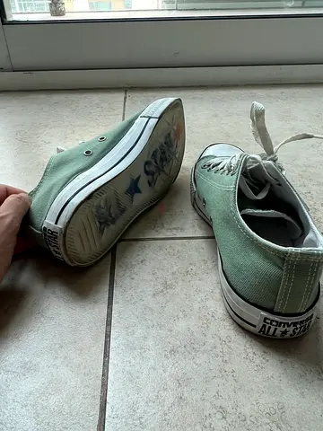 Light green Converse All Star low-top sneakers, pre-owned